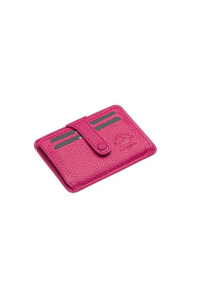 Westpolo Fuchsia Genuine Leather Unisex Card Holder - with Plenty of Card Holders, Paper Money Compartment Tr115