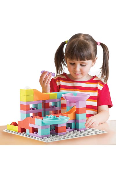 CREATİVE GAMES 65 Pieces Slide Blocks - Legoduplo Compatible