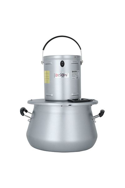 Edison Edison Electric Cooking Pot, Silver Gray With Teflon, 10 Liters, 100 Watts