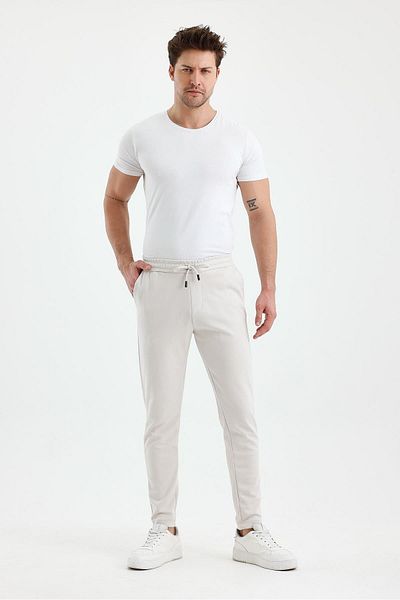FİHA Men's Straight Leg Jogger Pants Stone