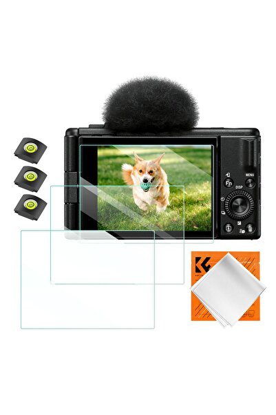 K&F CONCEPT K&F  Sony ZV-1, ZV-1 II, ZV-E10, Ekran Koruyucu. 3 lü paket - Su ...