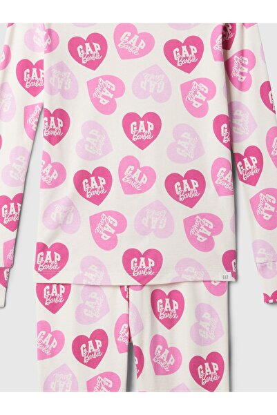 GAP Kız ÇocukGap × Barbie:trade_mark: Desenli Organik Pamuk Pijama Takımı