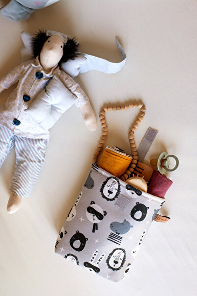 HAMUR حقيبة تنظيم متعددة الأغراض للأم والطفل للملابس المبللة والجافة والمتسخة، حقيبة غسيل كرتونية