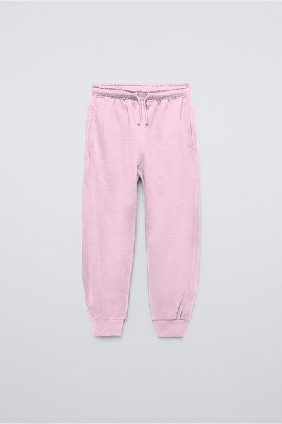 The Champ Clothing Ροζ Basic Hooded Kangaroo Pocket Παιδικό Oversize φούτερ με ελαστική μέση και πόδι