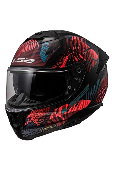 LS2 Stream 2 Jungle Kapalı Kask Mat Siyah-mavi-pembe Small