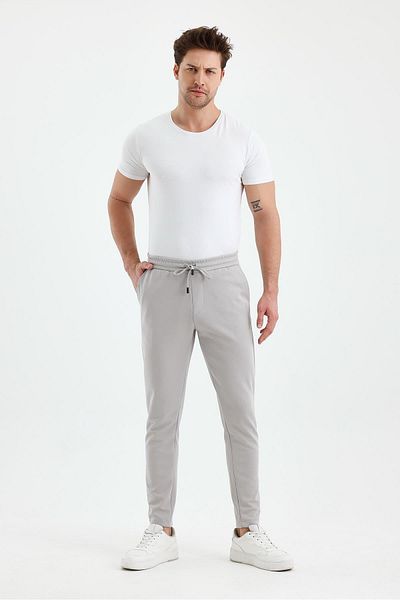 FİHA /9535-ΑΝΔΡΙΚΟ ΠΑΝΤΕΛΟΝΙ JOGGER ΕΠΙΠΕΔΟ ΠΟΥΛΙ - ΓΚΡΙ