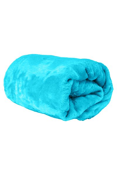 Hotel Linen Klub Double-Flannel Micro-Fleece Throw Blanket, 200 x 220 cm, Turquoise