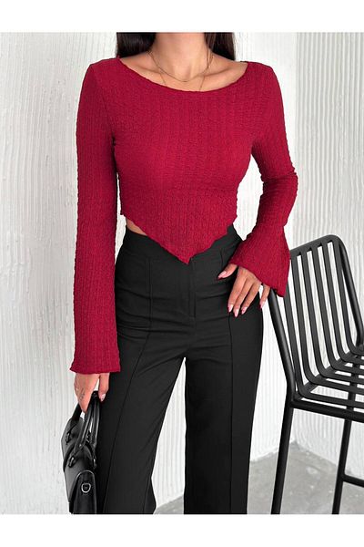 Noa Noa Embossed Patterned Blouse with Spanish Sleeve Detail