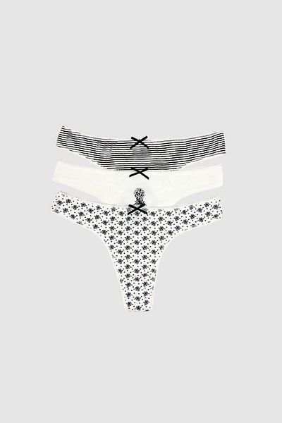 Pierre Cardin Economic Pack of 3 - Stylo 2702 Cotton Basic Patterned Panties