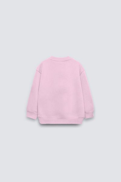 The Champ Clothing Σετ φόρμας ροζ παιδικής λαιμόκοψης Basic Fleece με ελαστική μέση και πόδι