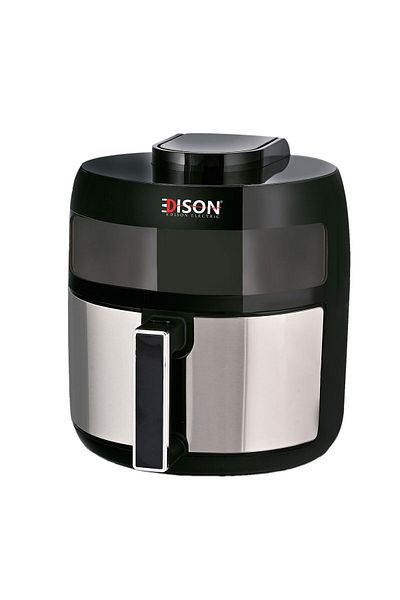 Edison مقلاة هوائية دائرية رقمية من إيديسون، 9 وظائف، سعة 5 لتر، 1500 واط