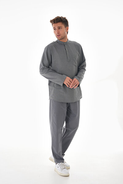 BESEDU Men's Linen Hac and Umre Suit
