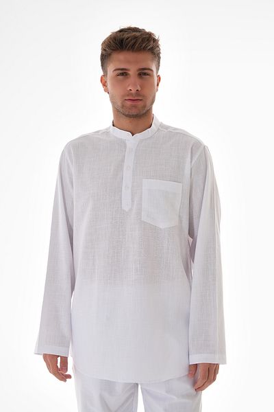 BESEDU Men's Linen Hac and Umre Suit