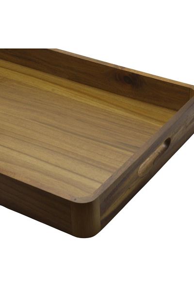 MİEN Mien Bohemian Durable Rectangular Acacia Tray Large Size (L) 7B151