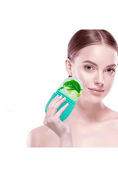 Naturachi Slikon Yüz Buz Masaj Rulosu Yüz Sıkılaştırıcı Ice Face Roller Yeşil...