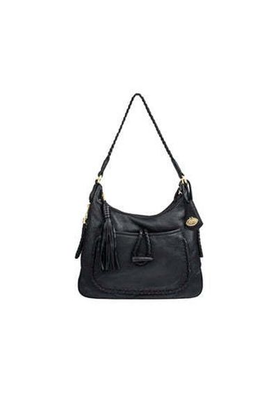 Hidesign Sterlet Deer Leather Handbag for Women - Black