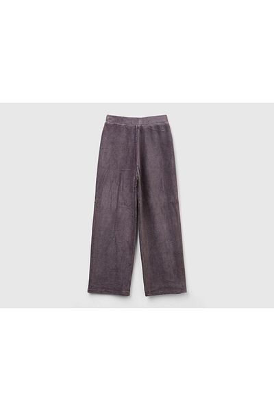 United Colors of Benetton Girl's Anthracite Back Logo Embroidered Straight Palazzo Pants