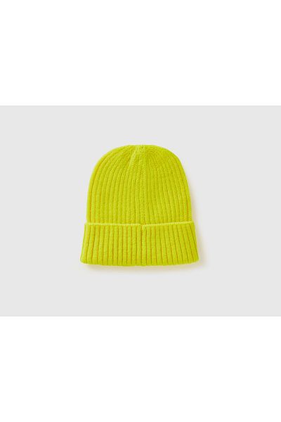 United Colors of Benetton Boy's Neon Yellow Hat