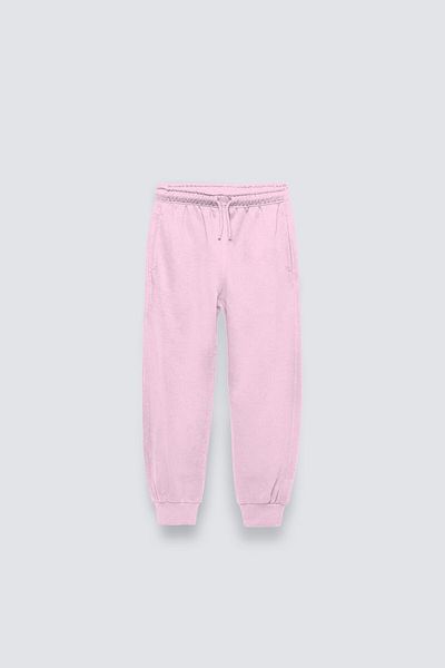 The Champ Clothing Trening pentru copii Jogger din bumbac colorat afumat - elastic roz, respirabil, cu potrivire regulată