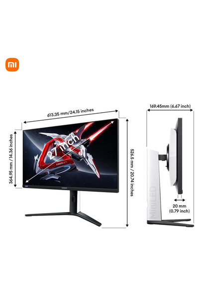 Xiaomi Display Monitor For Gaming Mini LED G Pro 27i 2K 180Hz 27inch ELA5587UK - Black