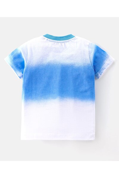 Babyhug 100% Cotton Single Jersey Knit Half Sleeves T-Shirt & Shorts Set Surfboard - White & Green