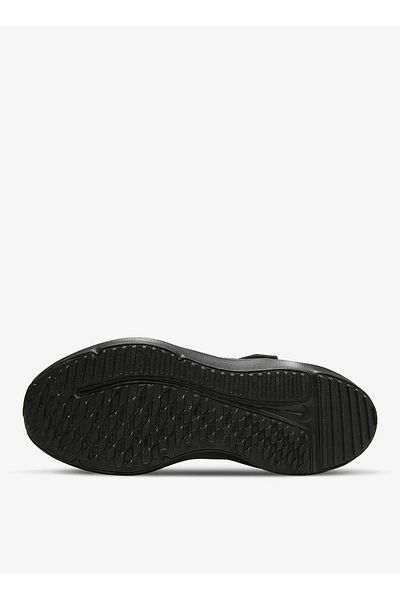 Nike Downshifter 12 - Girl's Black Psv Running and Walking Shoes with Velcro Bands