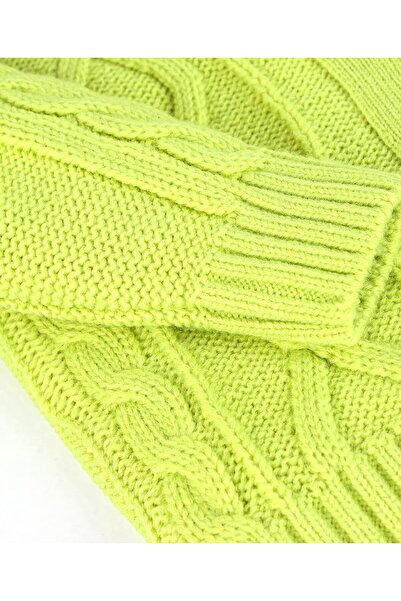 Babyhug Knit Full Sleeves Front Open Sweater with Cable Knit Design - Green