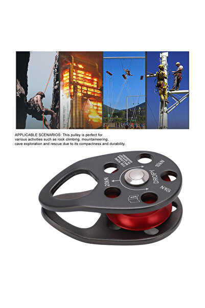 Choice Rock Climbing Pulley Rock Climbing Pulley Aluminum Alloy 20KN Lightweight Portable Heavy-Duty Pulley