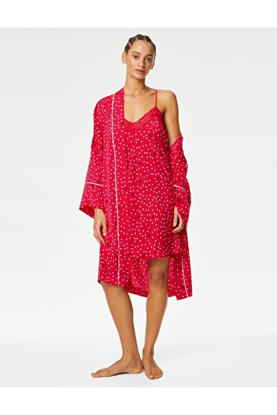 Marks & Spencer Dream Satin: Puantiye Desenli Gecelik