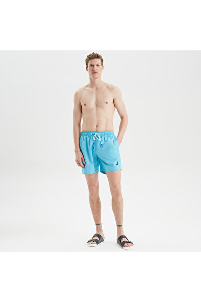Nautica Erkek Mavi Regular Fit Deniz Şortu