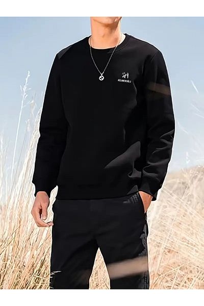 Karatopak Hanorac unisex oversize cu decolteu cu imprimeu Aslaneroğlu
