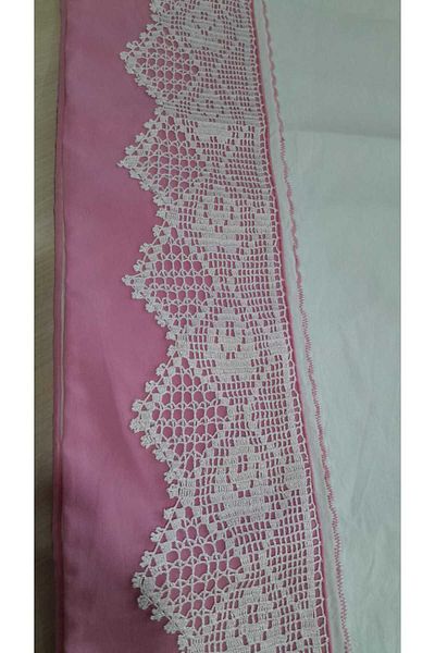 Papatyam 90X200 cm Lace Mesh - Handcrafted Set, Vintage, Flush Ip