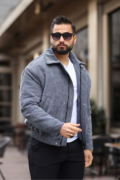 Moderk Winter Oversize Velvet Vintage Men's Jacket