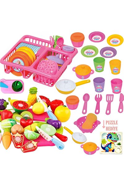 OyuncakZade Oyuncak Bulaşıklık Tabak Tencere Aksesuar Set 12 Parça Oyuncak Ke...