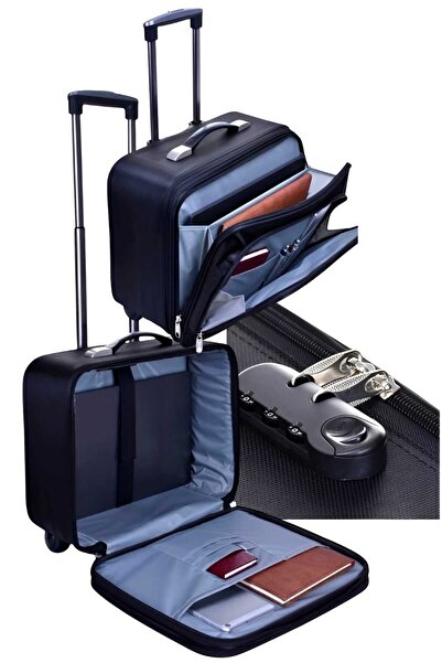 Uniquetrenders حقيبة طيار سوداء اللون، حقيبة كمبيوتر محمول، حقيبة كمبيوتر محمول مع حقيبة فاخرة متوسطة الحجم