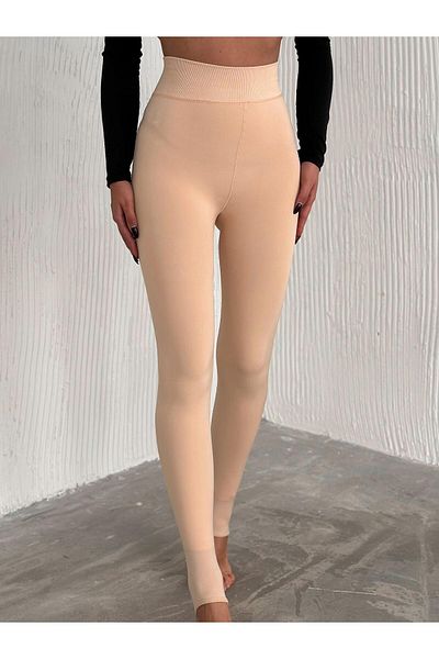 TrendyFashion Λούτρινο κολάν με γούνα μέσα στην ψηλή μέση