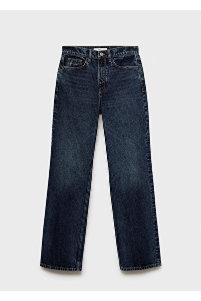 MANGO Woman Düz Kesim Yüksek Bel Jean Pantolon