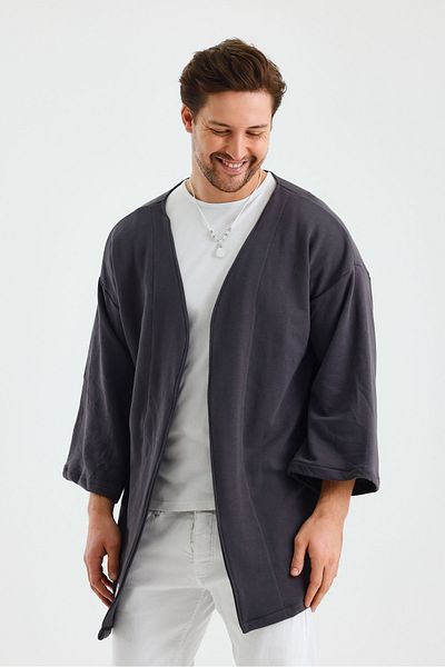 rammers Țesătură Bohemian Plain Kimono Oversize cu 2 fire