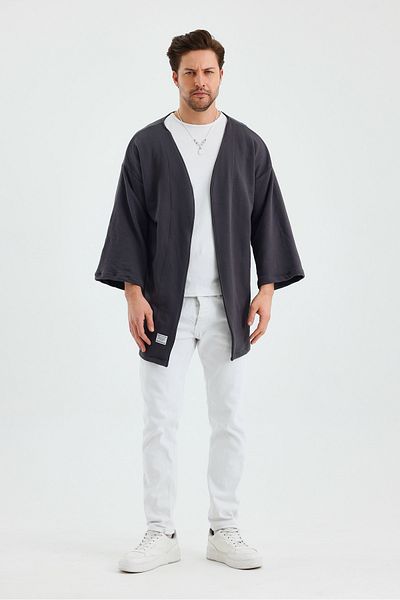 rammers Țesătură Bohemian Plain Kimono Oversize cu 2 fire