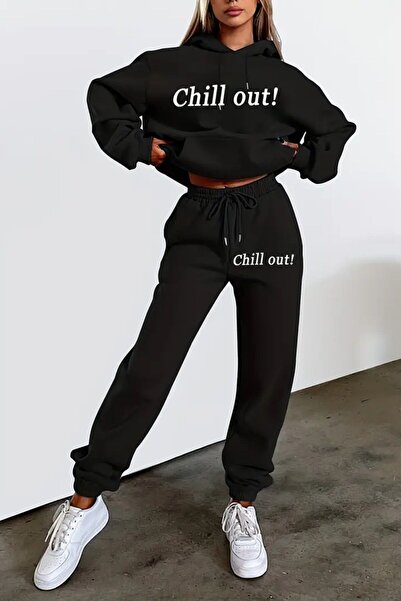 modaberry Hanorac Chill Out Pantaloni de trening Jogger - Set de trening cu i...