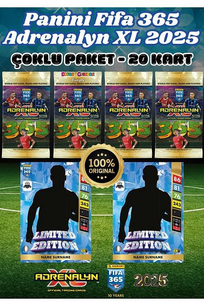 Doğan Oyuncak Dünyası Panini Fifa 365 Adrenalyn XL 2025 Lux - Multi Football Player and Player Card Set