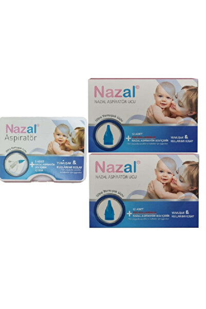Nazal Burun Aspiratörü Ve 5 Adet Yedek Uç Yumuşak Uç+2 kutu toplam 24 adet na...