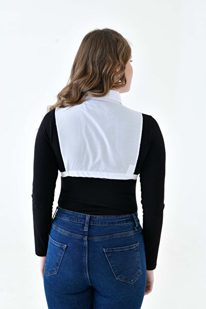 mirach 2’li Paket Klasik Yaka Büyük Beden Gömlek Ofis Stili Kurtarıcı Tamamlayıcı Parça Poplin Siyah Beyaz