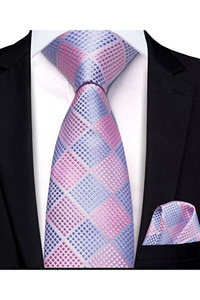 ARDSU İpek El Yapimi Kravat, Kare Cep Mendili ve Kol düğmesi, damat düğün aks...