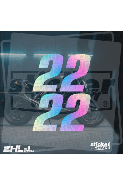 Sticker Works 2 قطعة ملصق محرك رقم 30 - هولوغرام