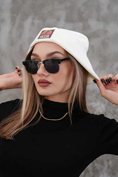 Glove workshop Unisex Beanie Beanie (Soccer) with Acrylic Knitted Logo - Cream