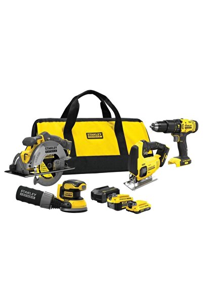 Stanley Marangoz Seti (MATKAP DEKUPAJ ZIMPARA DAİRE TESTERE) 1x4.0ah 1x2.0ah ...