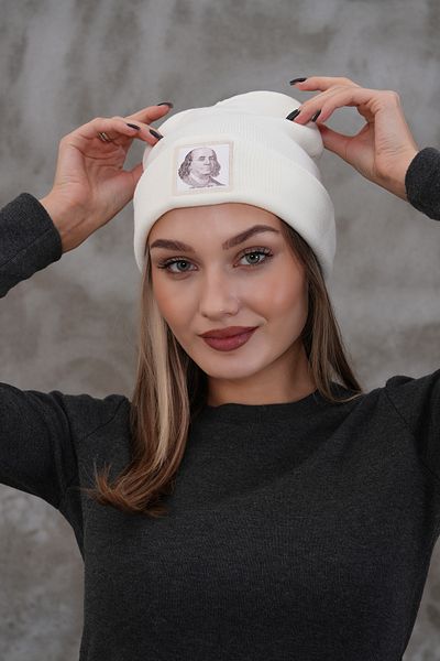 Glove workshop Beanie Beanie unisex cu logo (FRANKLIN) - cremă