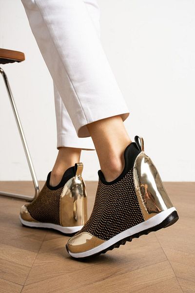 Essen Stone Detailed Wedge Heel Women's Sneakers