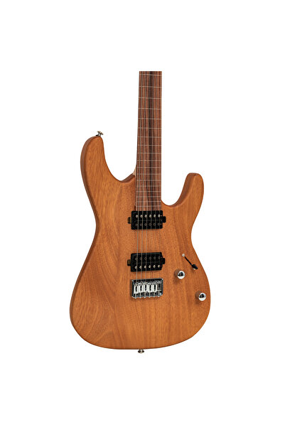 VALLER FTS300A Mat Koyu Kahve Okoume Ağacı HH Aktif Perdesiz Elektro Gitar